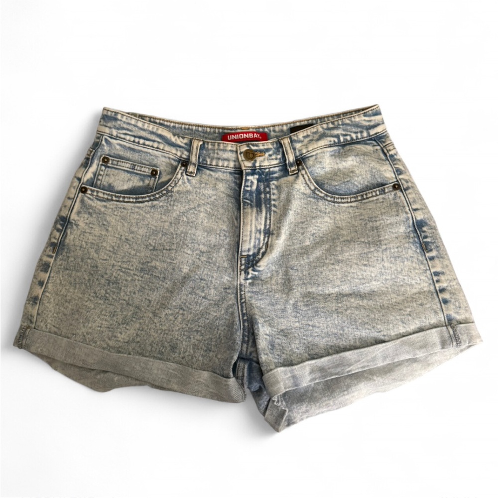 UNIONBAY Gray Jean Shorts High-Waisted Vintage Style